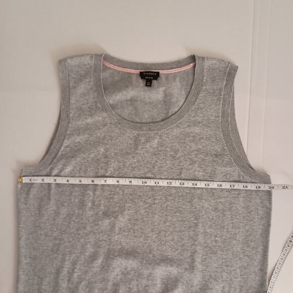 Talbots Women’s Gray Grandpa Style Knit Crew Neck Vest Size XL - Picture 11 of 14